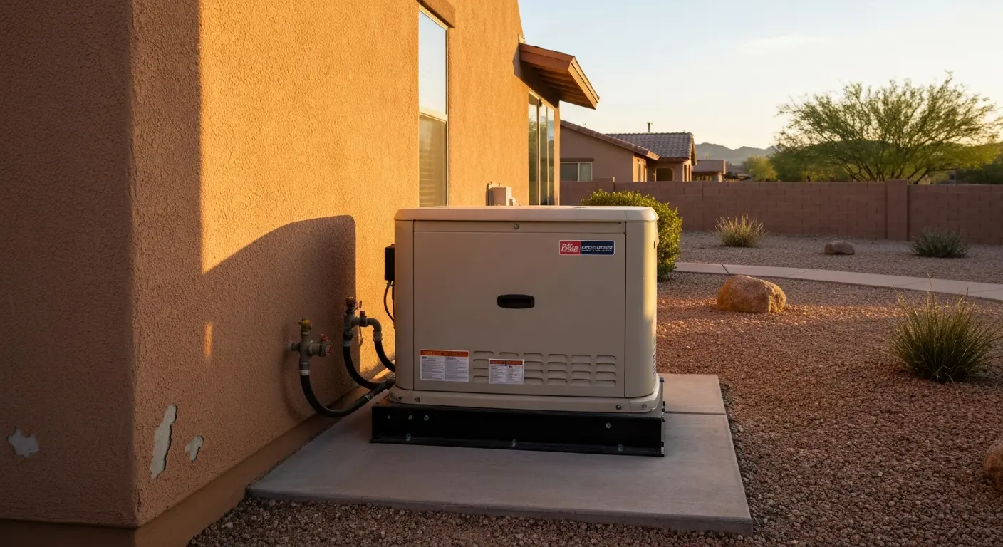 Standby generator installed in Tucson home